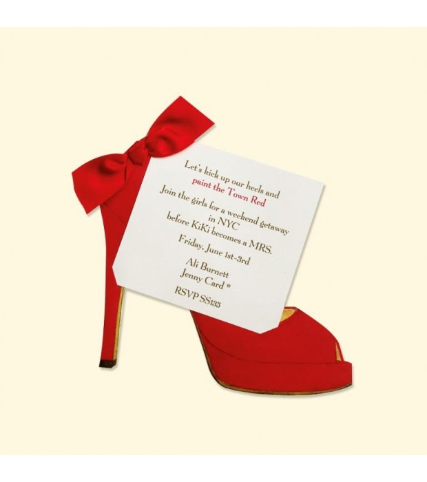 Red High Heel Card